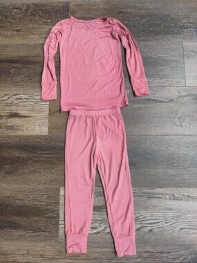 Laree And Co Girls Pink Bamboo 2 Piece Long Sleeve Set Size 4T